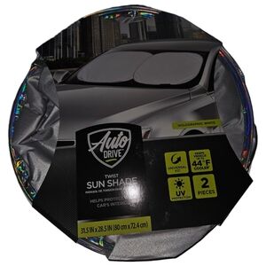 NWT Auto Drive Holographic White Twist Sun Shade